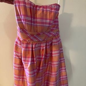 Alfred Angelo Orange plaid dress size 8